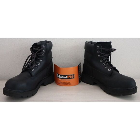 Timberland Pro Men's 6.5W Women's 8W Black Sawhorse Comp Toe 6" Work Boots - Picture 1 of 7